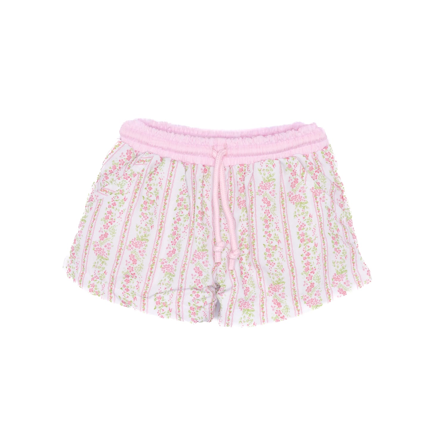 Boys Pink Palm Swim Trunks
