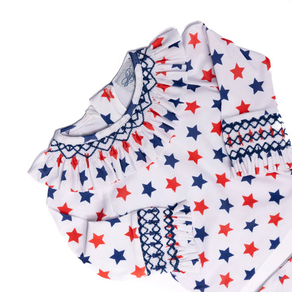 Girls Star Spangled Swim 2PC Rash Guard