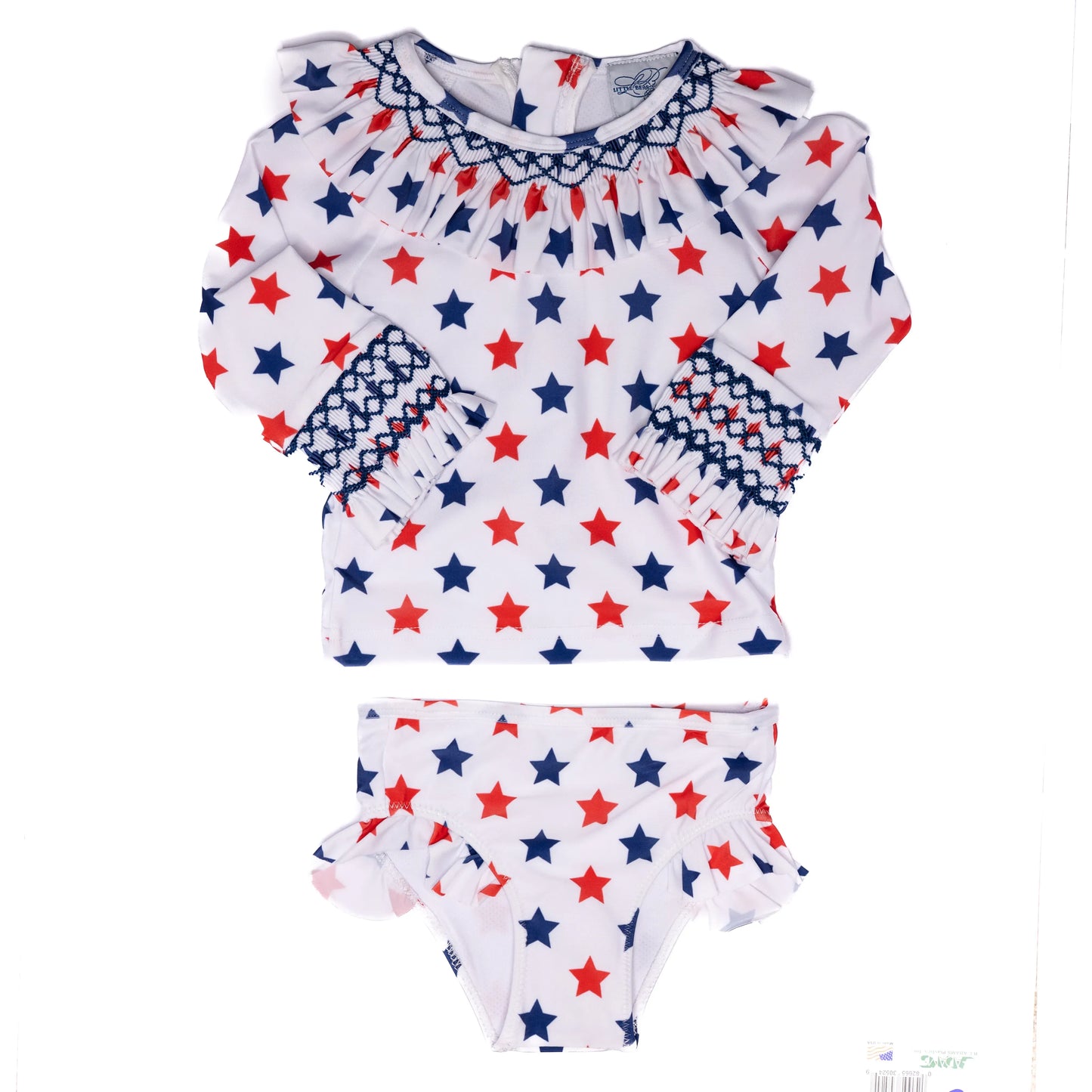 Girls Star Spangled Swim 2PC Rash Guard