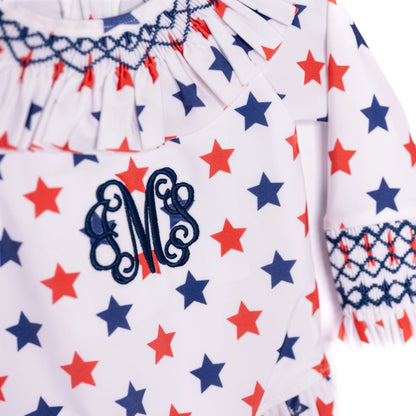 Girls Star Spangled Swim 1PC Rash Guard