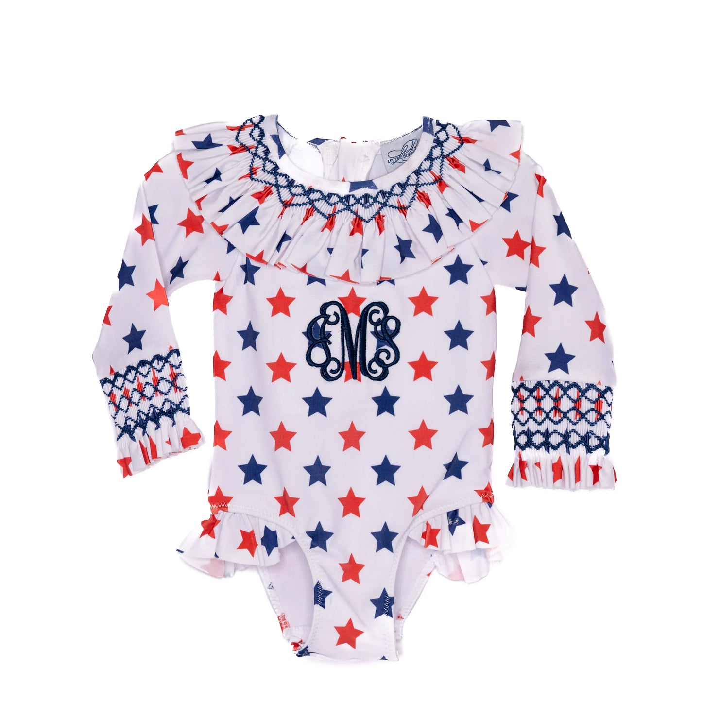 Girls Star Spangled Swim 1PC Rash Guard