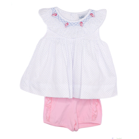Girls Smocked Seahorses Short Set