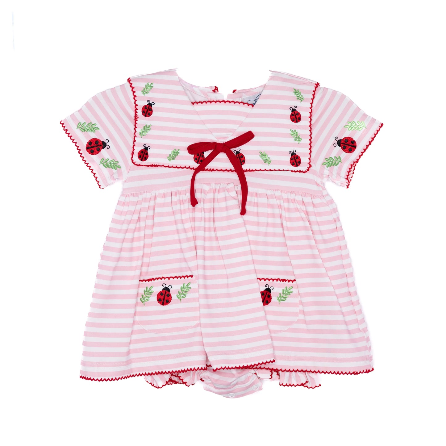 Ladybugs Bib Skirted Bubble