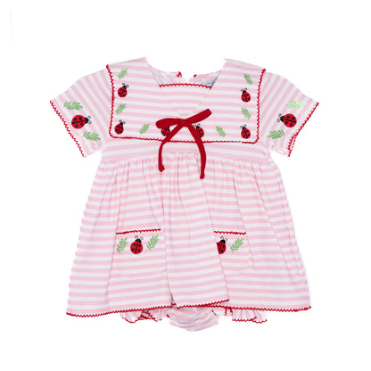 Ladybugs Bib Skirted Bubble