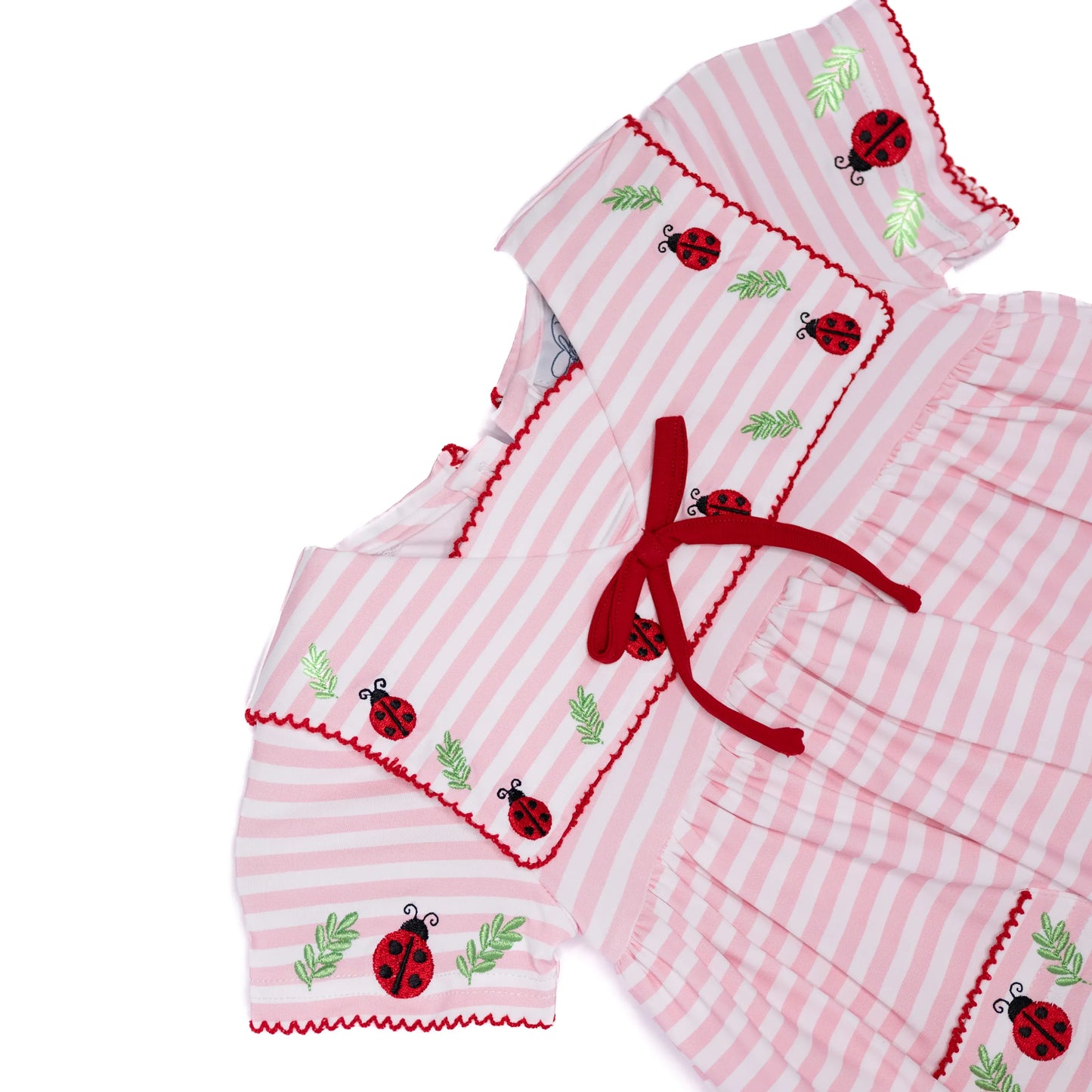 Ladybugs Bib Skirted Bubble