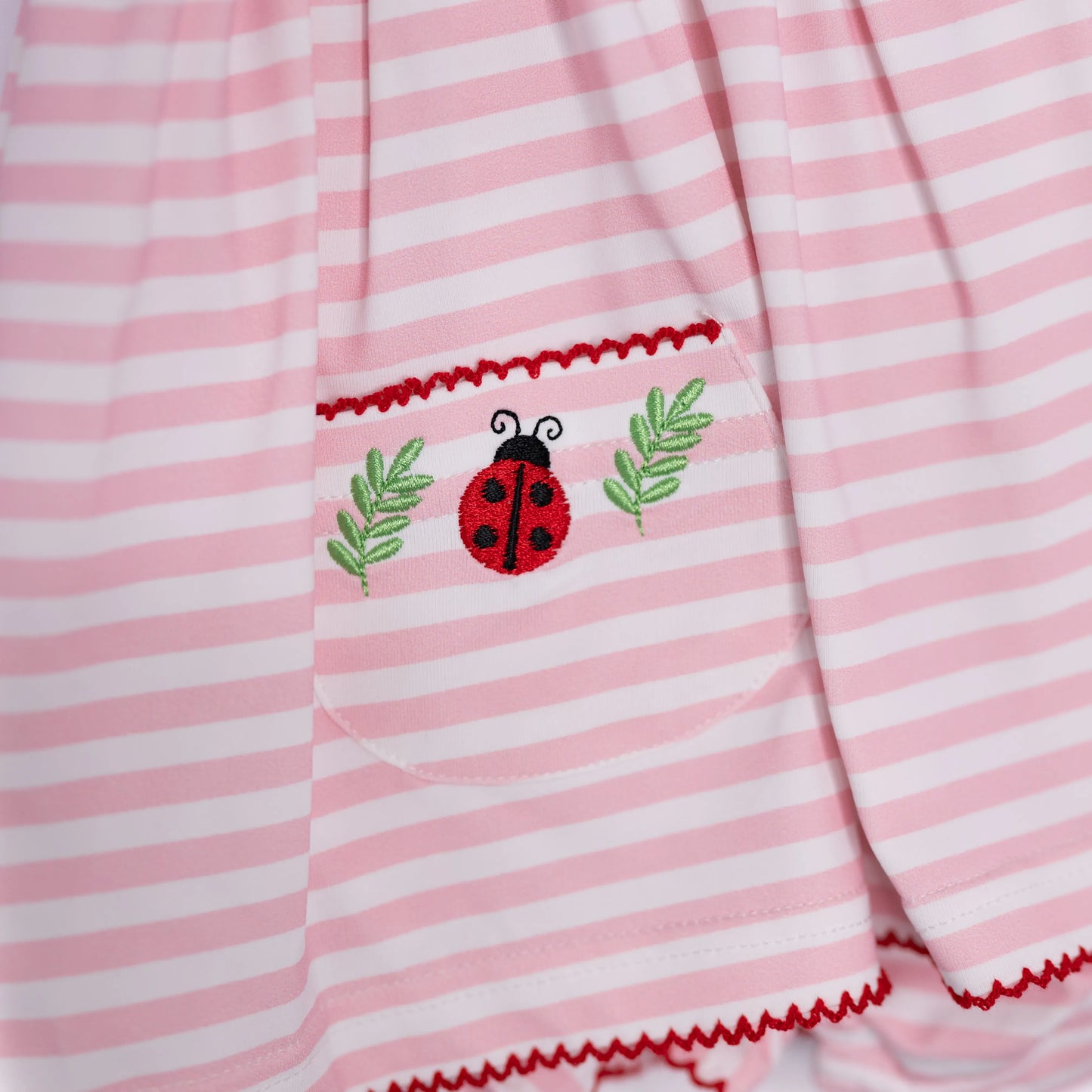 Ladybugs Bib Skirted Bubble