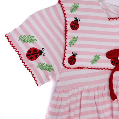 Ladybugs Bib Skirted Bubble