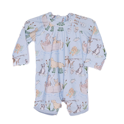 Fishing Pups 1PC Rash Guard