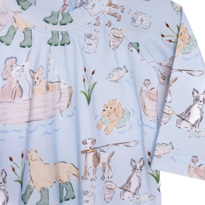 Fishing Pups 1PC Rash Guard