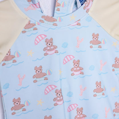 Boys Beach Teddy Bears 1PC Rash Guard