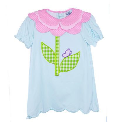 Flower Petals Collar Dress