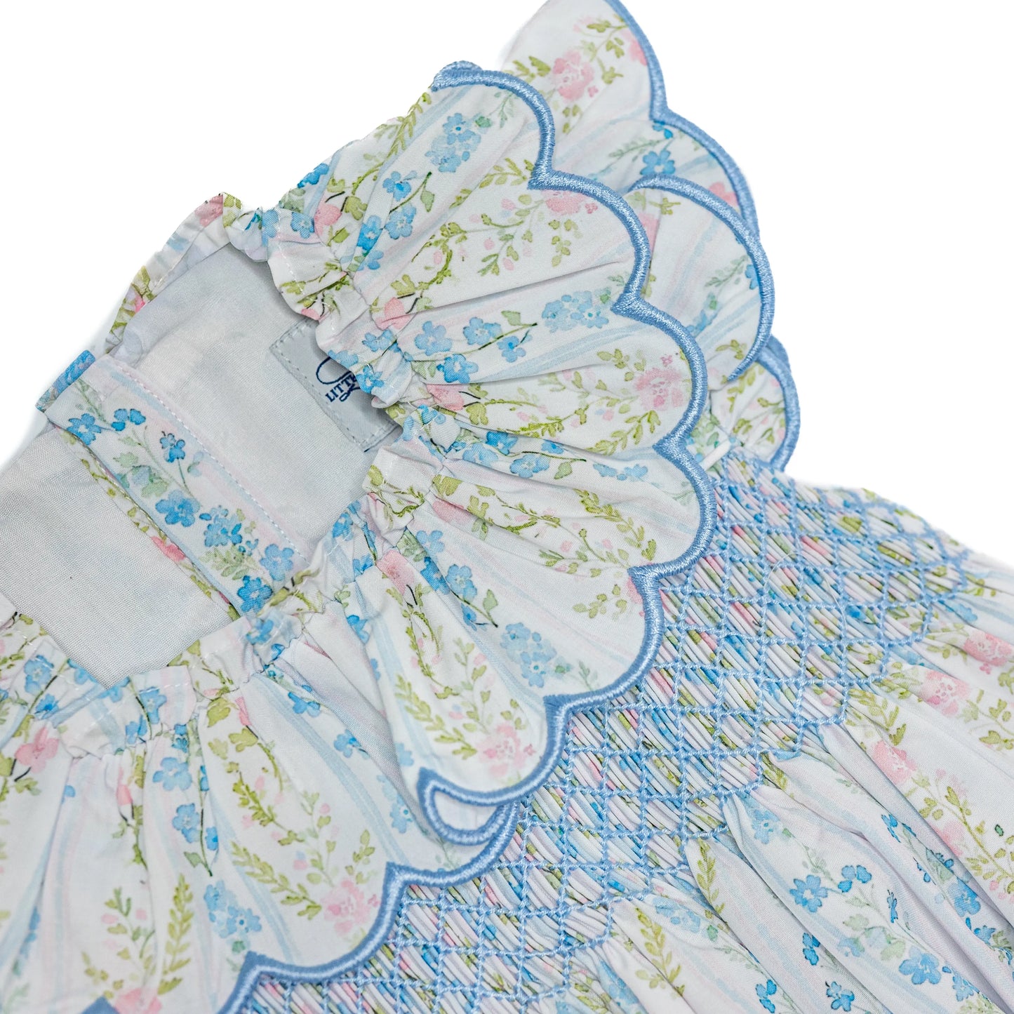 Dorothy Floral Scallop Smocked Bubble