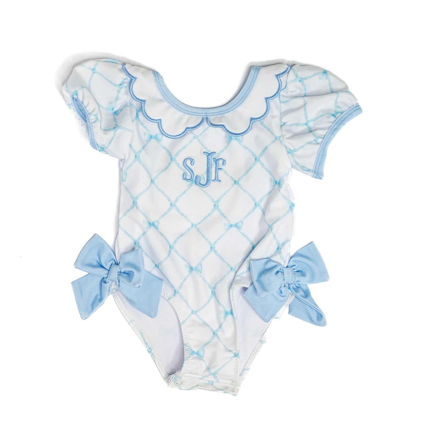 Blue Bow Trellis 1PC Swim