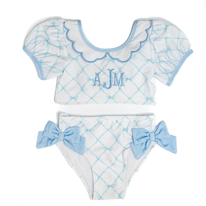 Blue Bow Trellis 2PC Swim