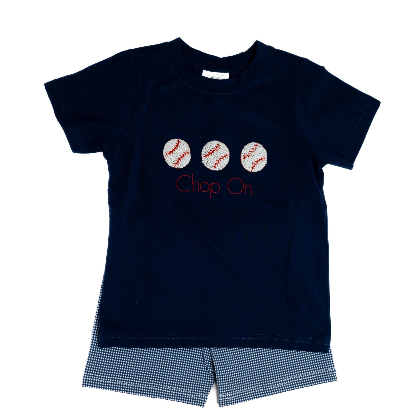 Boys French Knot Baseball Short Set