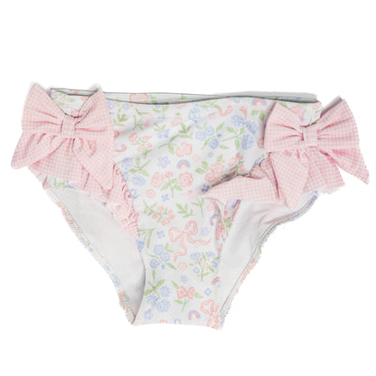 Pastel Floral Bows 2PC Rash Guard