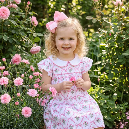 Coral Floral Collared Dress
