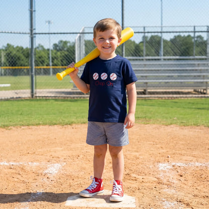 Boys French Knot Baseball Short Set