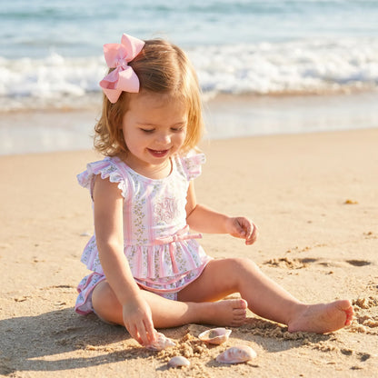 Pink Vines 2PC Skirted Swim
