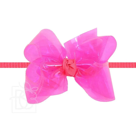 Thin Nylon Headband with 4.5" Waterproof Hair Bow