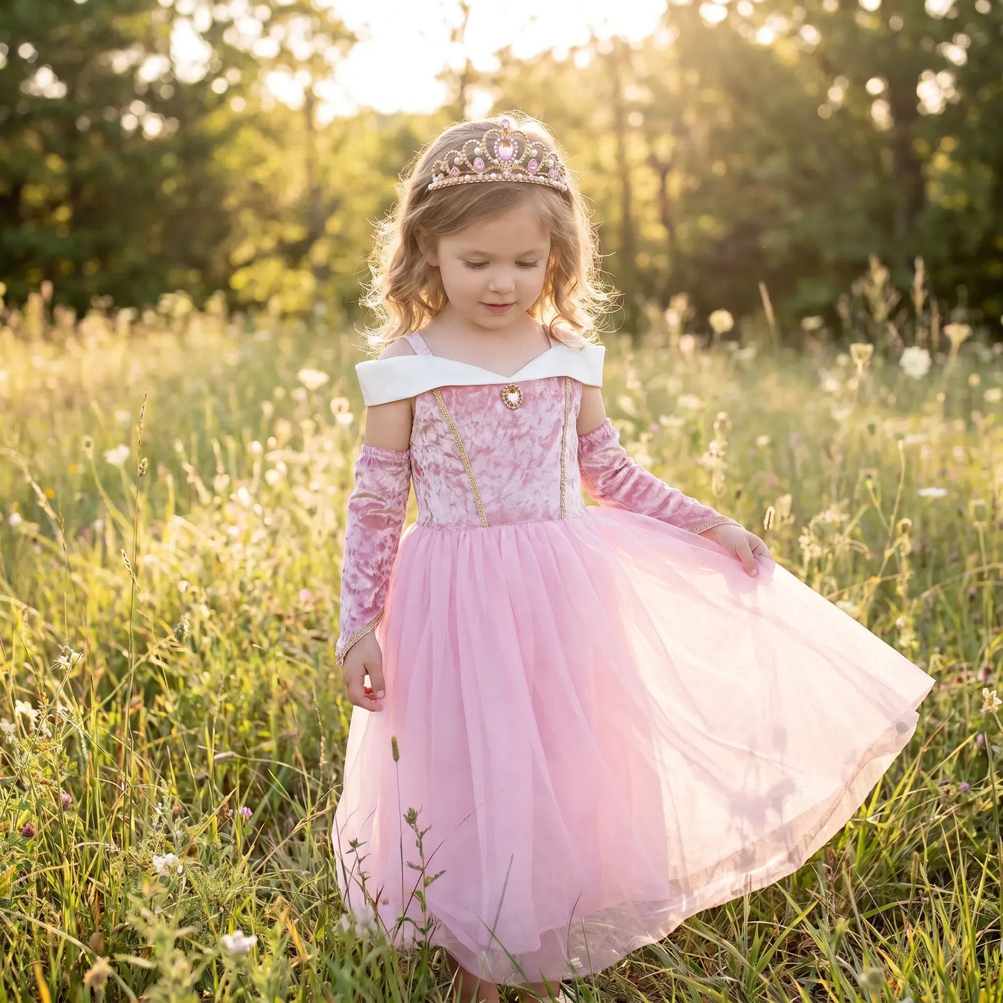 Velvety Soft Sleeping Sweetheart Princess Gown with Arm Warmers