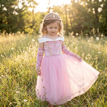 Velvety Soft Sleeping Sweetheart Princess Gown with Arm Warmers