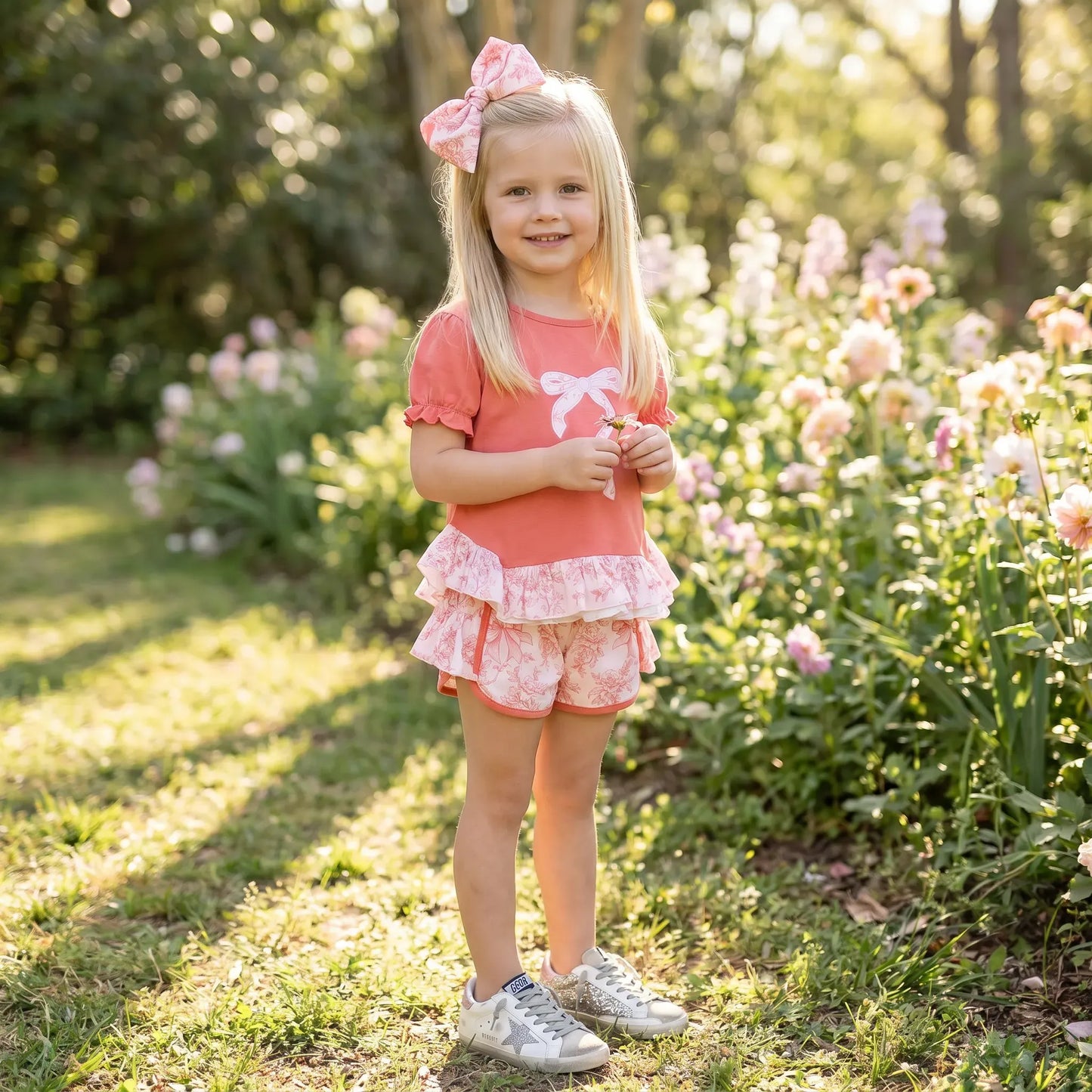 Blooming Bows Short Set
