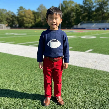 Navy Football Roll Neck Sweater