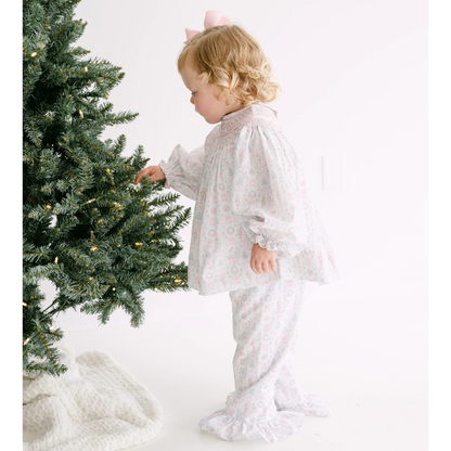 Pink Nutcracker Geometric Smocked Bishop Pant Set
