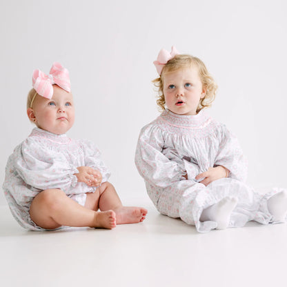 Pink Nutcracker Geometric Smocked Bishop Pant Set