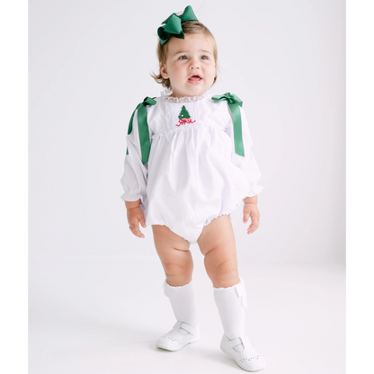 Smocked Christmas Tree & Pearls Bubble