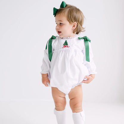 Smocked Christmas Tree & Pearls Bubble