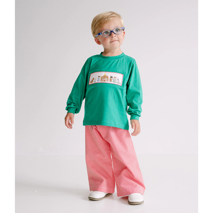 Boys Smocked Nativity Pant Set