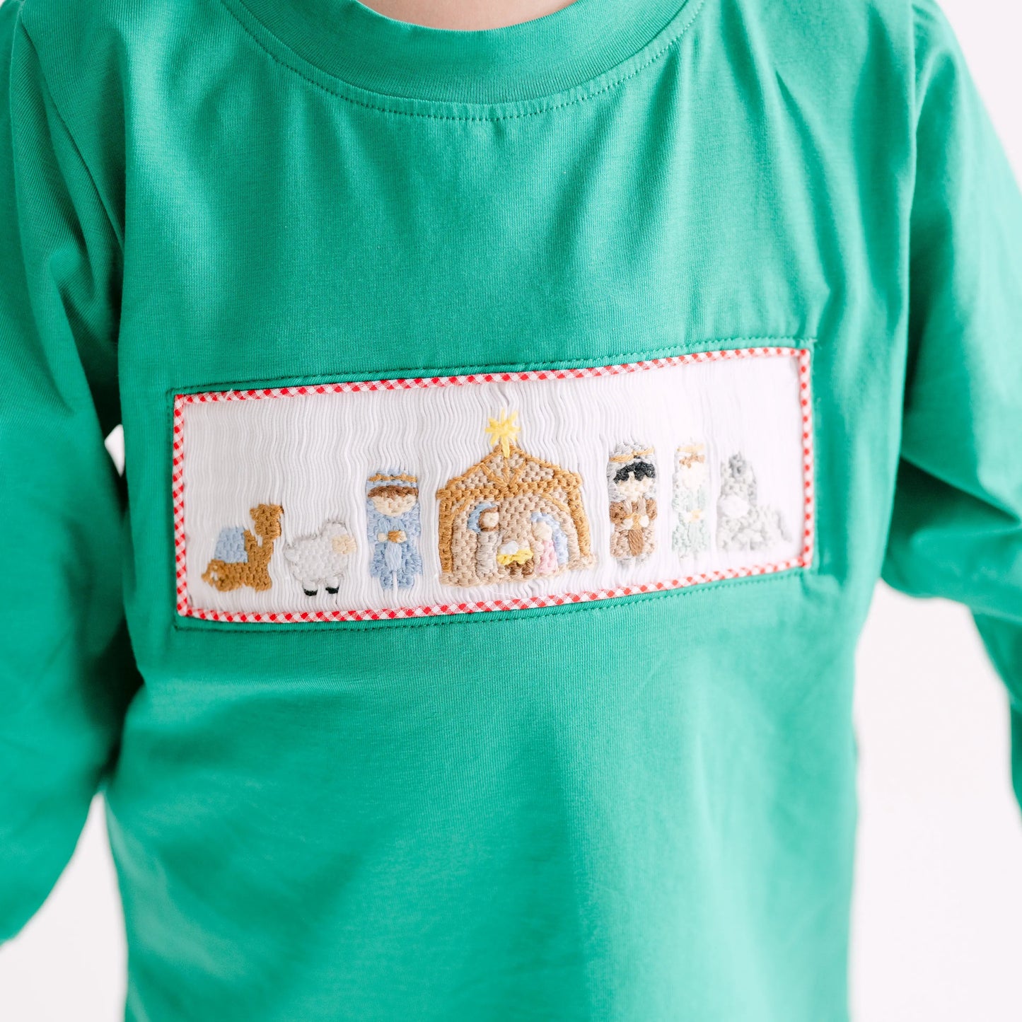 Boys Smocked Nativity Pant Set