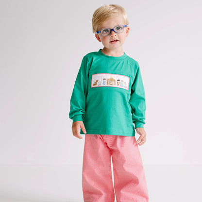 Boys Smocked Nativity Pant Set