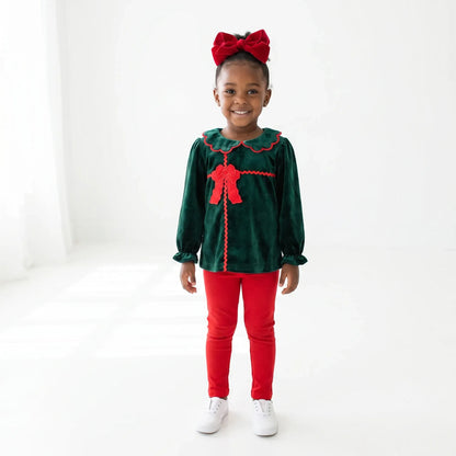 Girls Precious Gift Velvet Legging Set