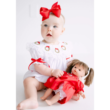 Girls Heirloom Christmas Wreath Bubble