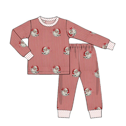 Boys Striped Vintage Santa 2 Piece Lounge Wear