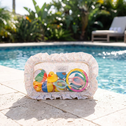 Pastel Floral & Bows Clear Zippered Pouch