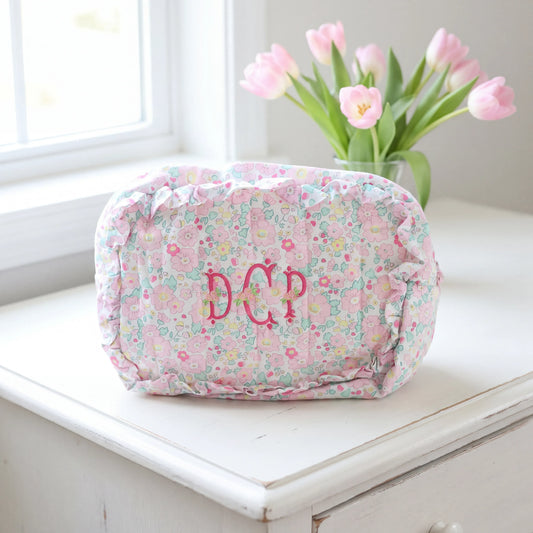Margo Floral Large Zippered Pouch