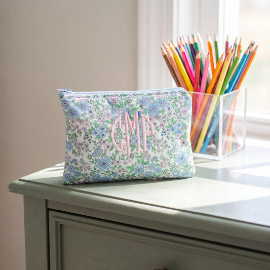 Weslie Floral Small Zippered Pouch