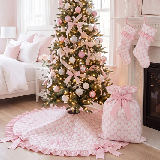 Pink Bows Quilted Christmas Collection