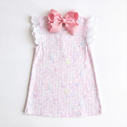 Pink School Supplies Play Dress
