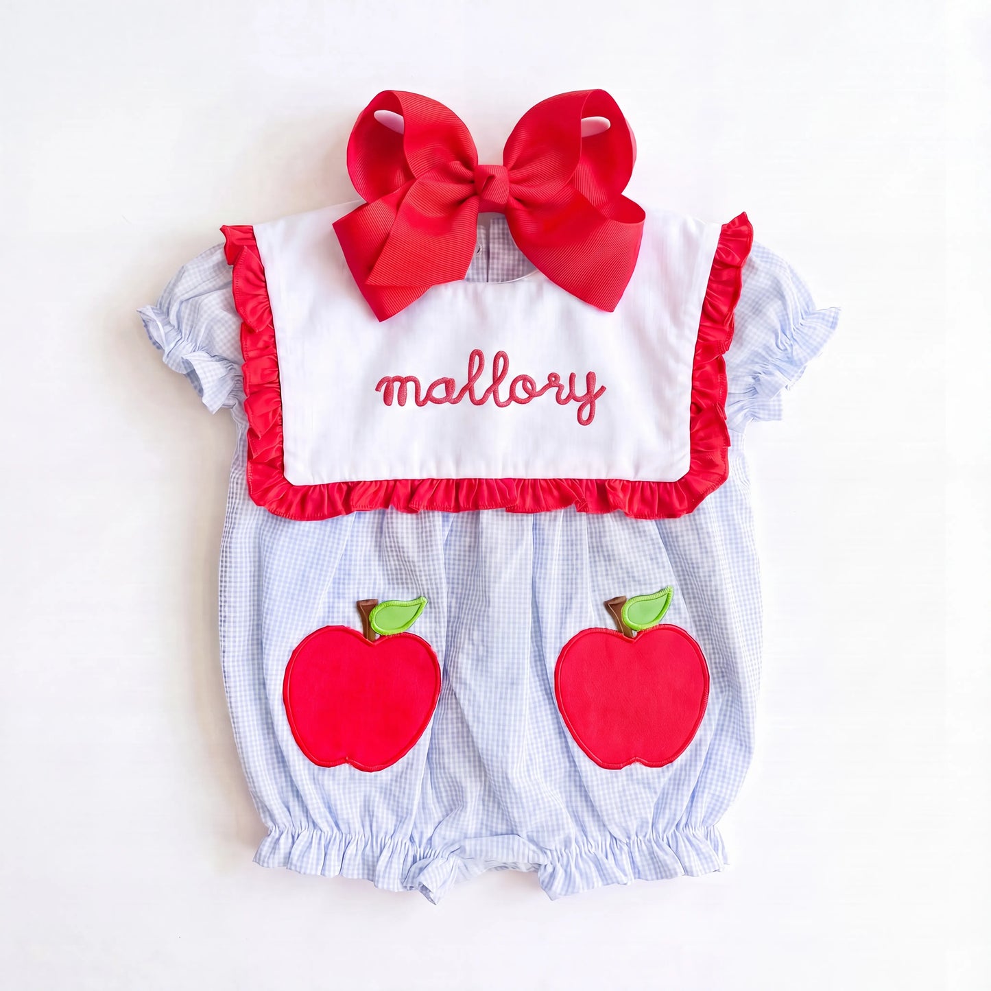 Blue Apple Pocket Bib Bubble