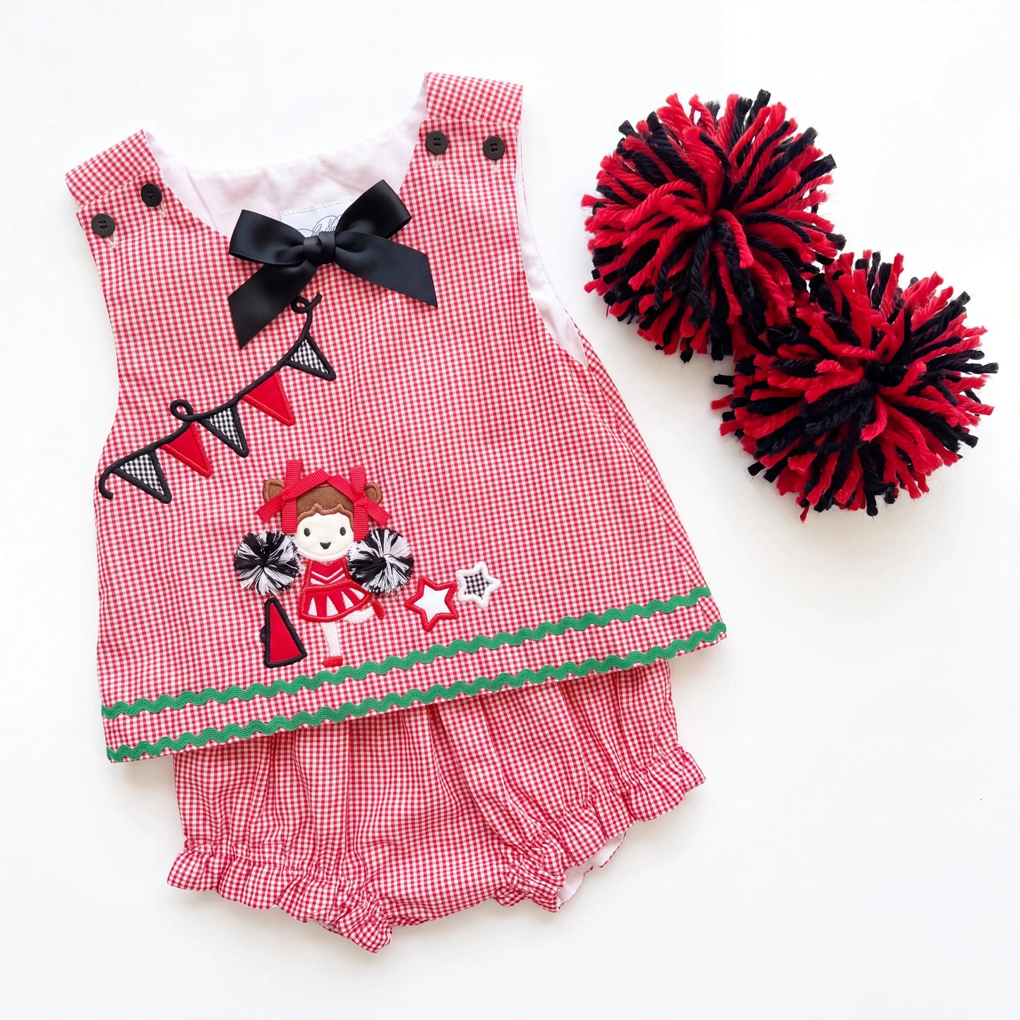 Red Rah Rah Ree Diaper Set
