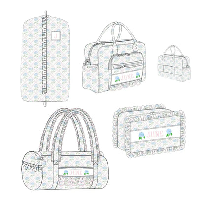 Hydrangea Name Smocked Luggage Collection