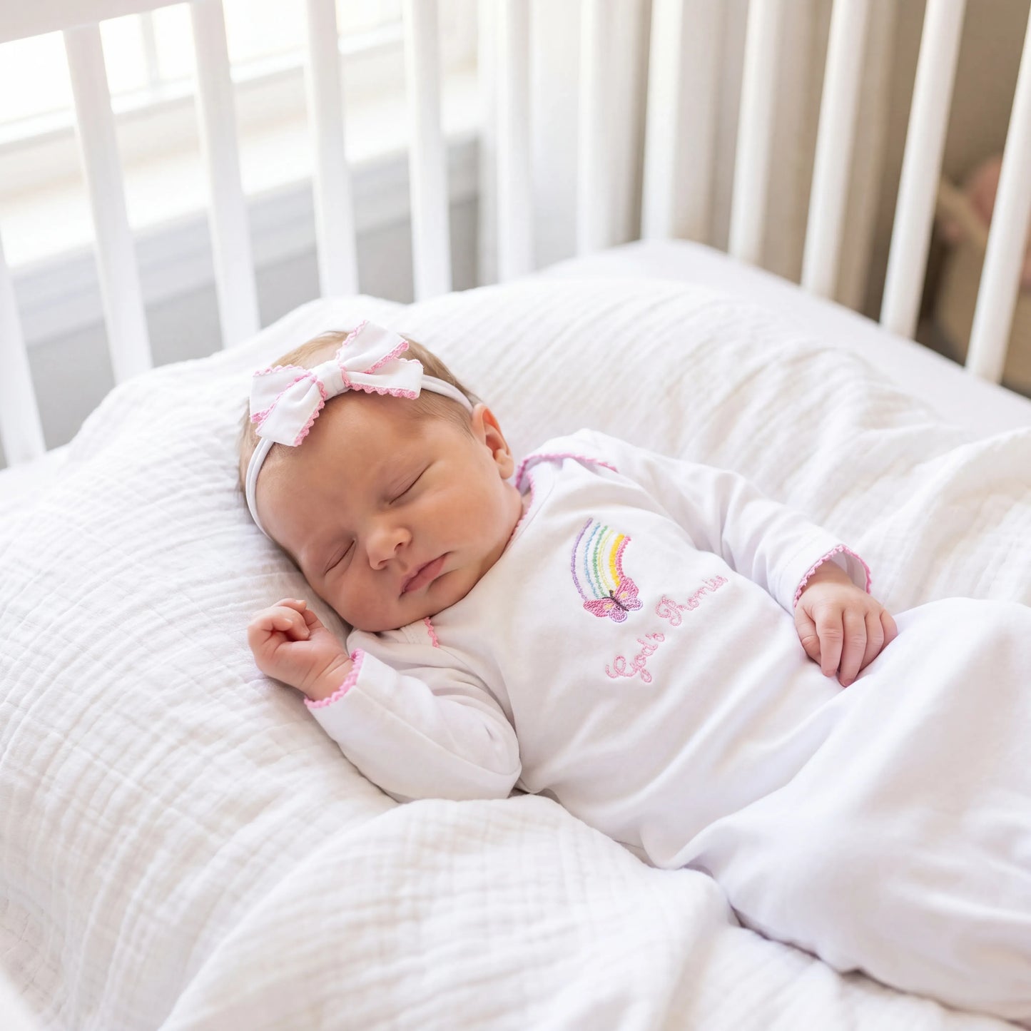 Gods Promise Butterfly Rainbow Infant Day Gown