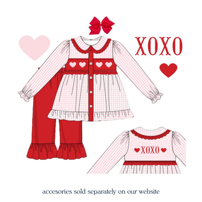 Girls XOXO Double Smocked Pant Set