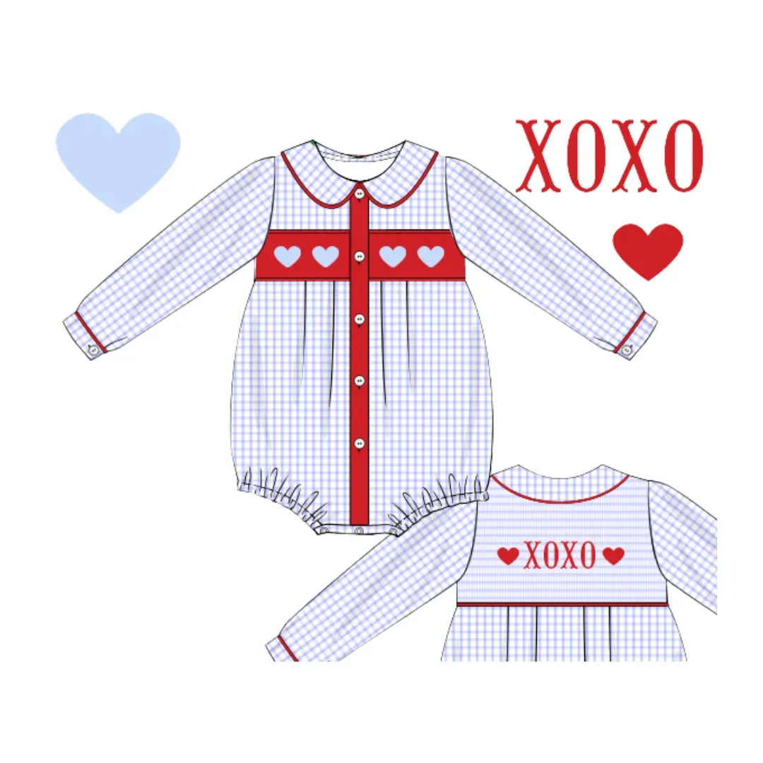 Boys XOXO Double Smocked Bubble