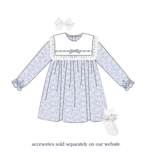 Petals & Lace Bib Collar Dress